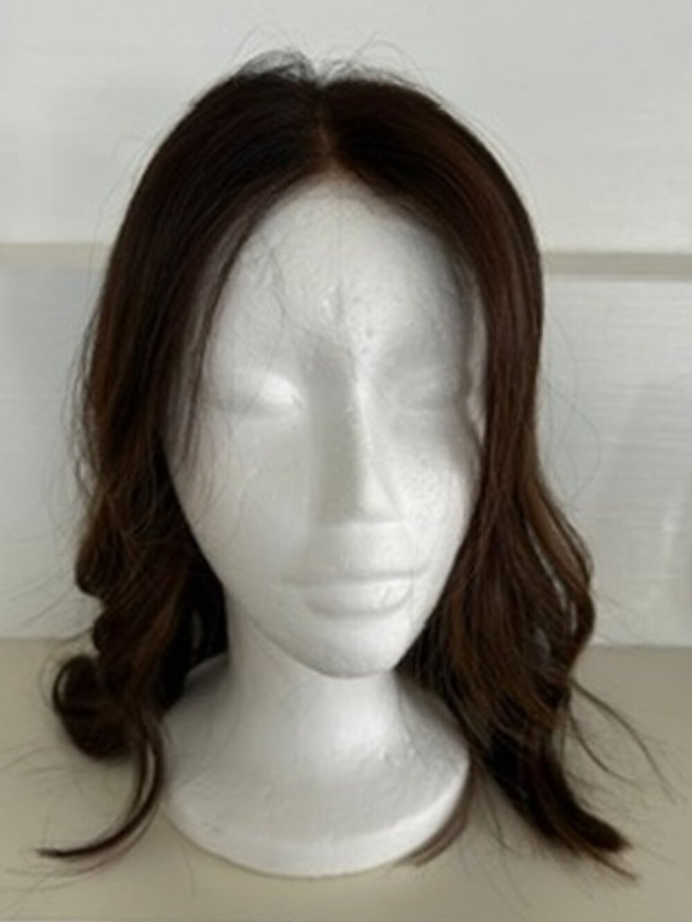 WIG by Monnalisa Human Hair Wig in Brown Hair, Length: 15 inch